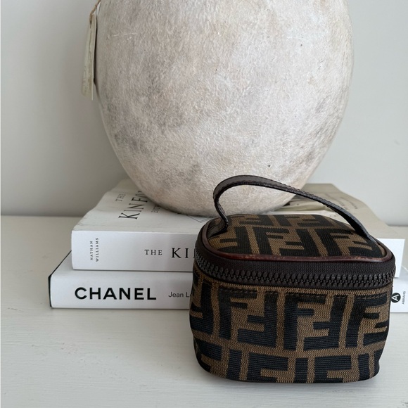 Fendi Handbags - Fendi Black and Brown Toiletry Bag